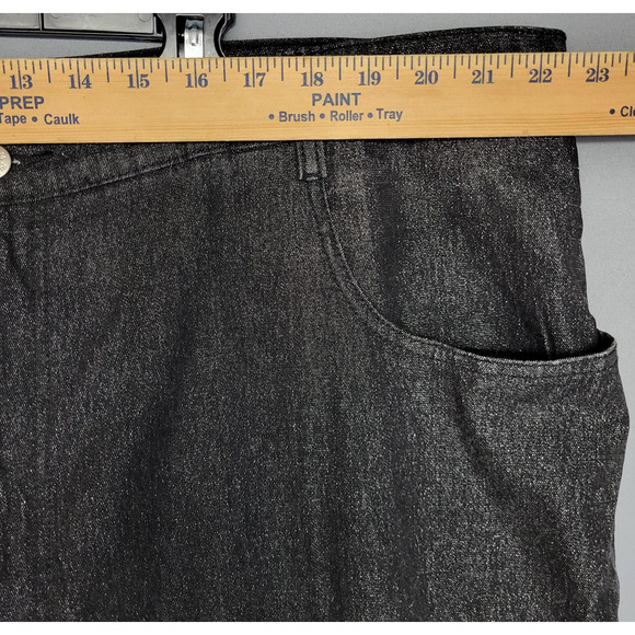 Denim & Co Pants Womens 28 Metallic Stretch Straight Leg Jeans Shimmer Glam - Picture 7 of 13